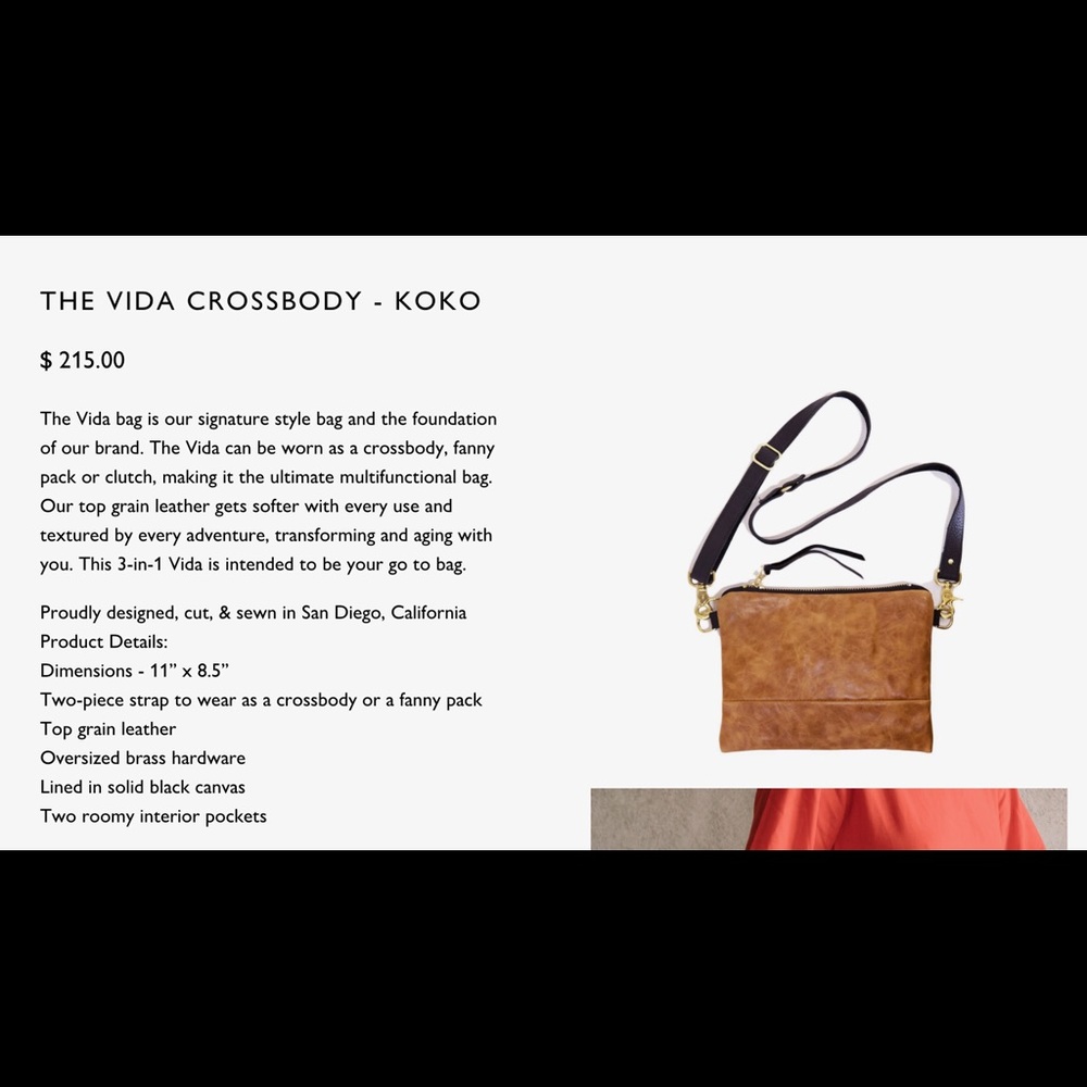 Rais Case cross body Koko Vida bag, barely worn